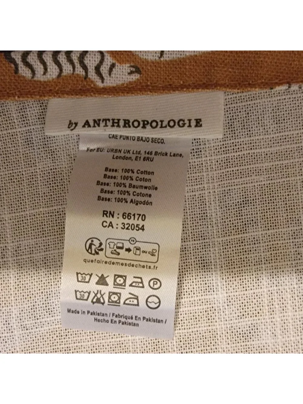 NEW Anthropologie Shower Curtain Cotton Printed Tiger Whimsical Novelty